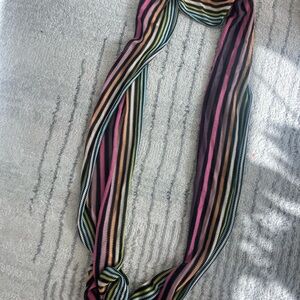Missoni Vibrant Striped Scarf in Pink, Green, and Yellow